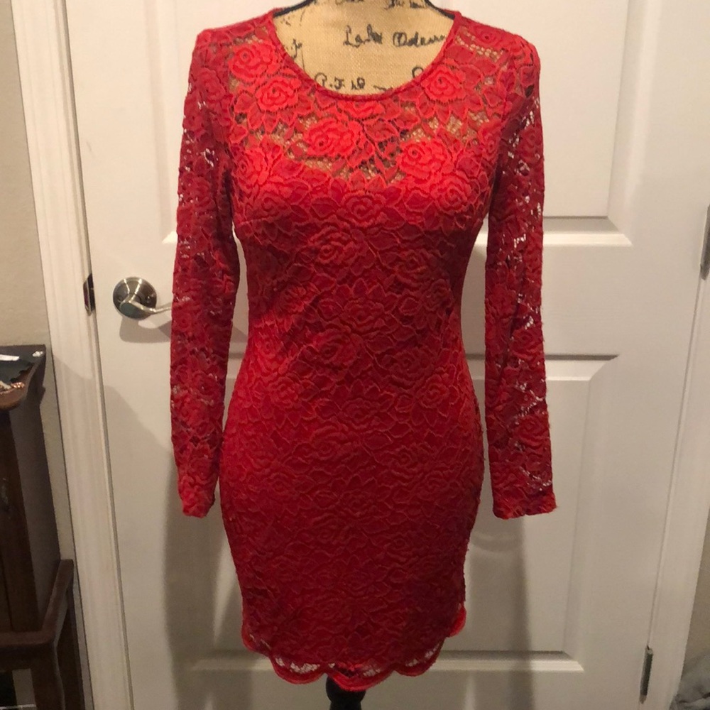 Red formal dress